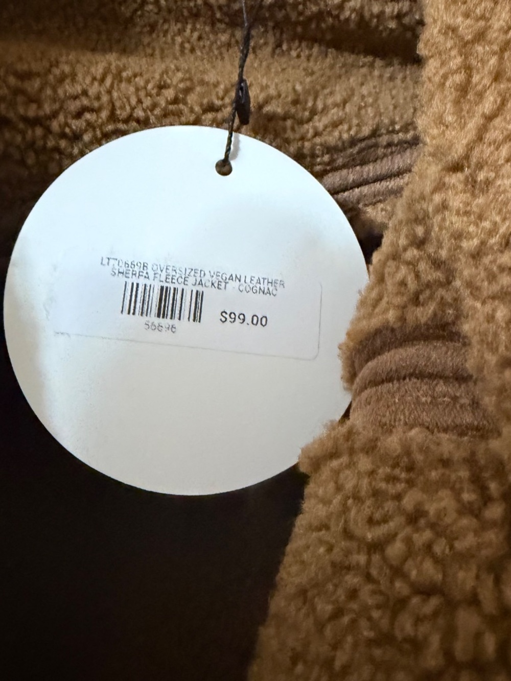 Brown Faux Shearling Aviator Jacket - Women - Picture 3 of 3